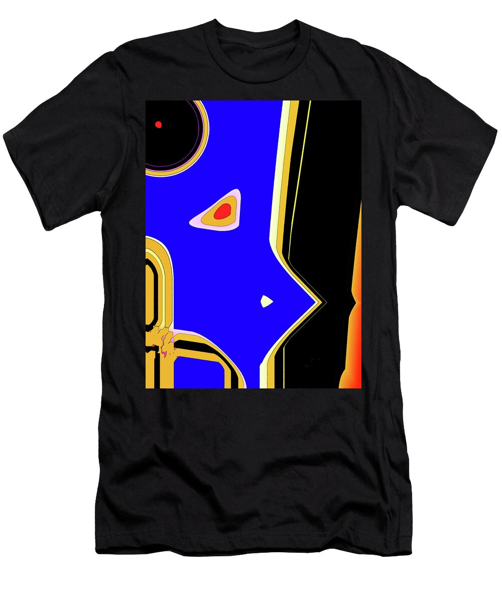 Abstract T-Shirt featuring the digital art Blue Nez by Ian MacDonald