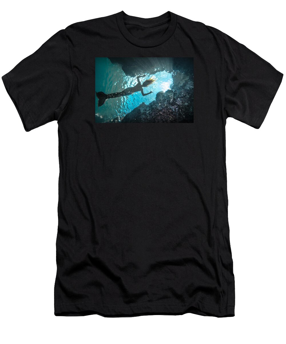Mermaid T-Shirt featuring the photograph Blue Room by Leonardo Dale