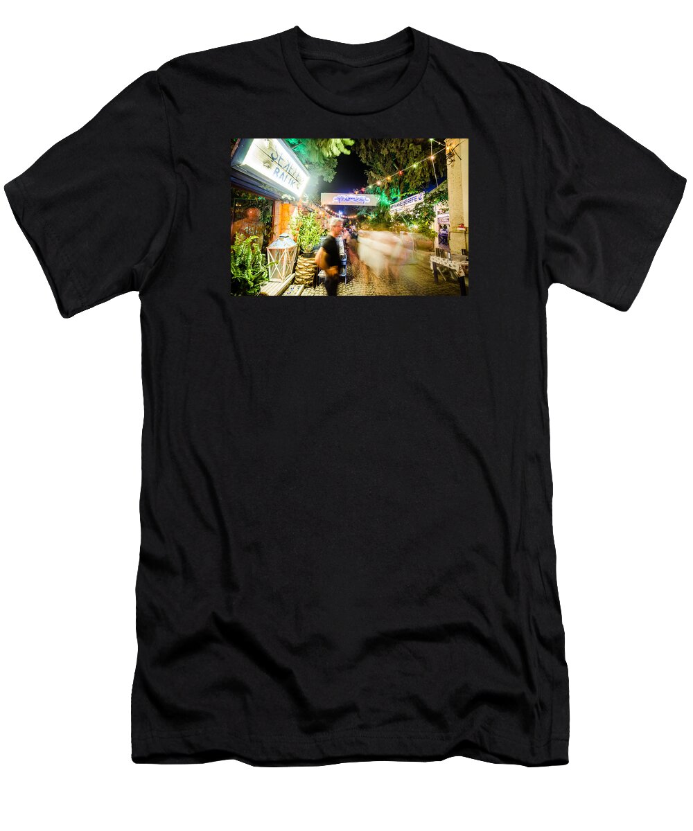 Alacati T-Shirt featuring the photograph Blur of Action in Alacati by Anthony Doudt