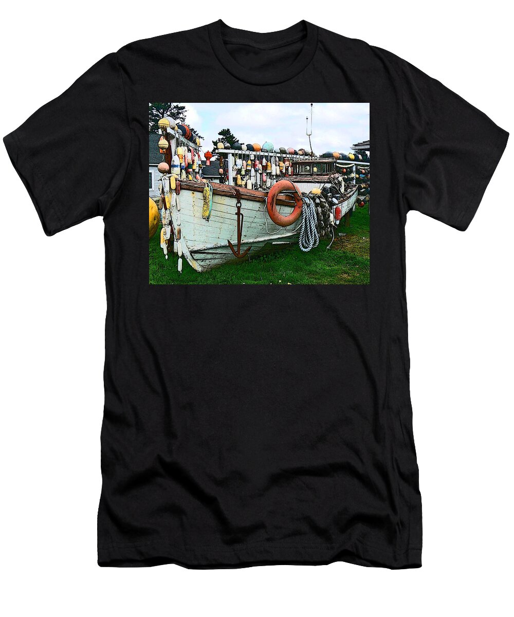 Fishing Boats T-Shirt featuring the photograph Boat Yard by Pamela Patch