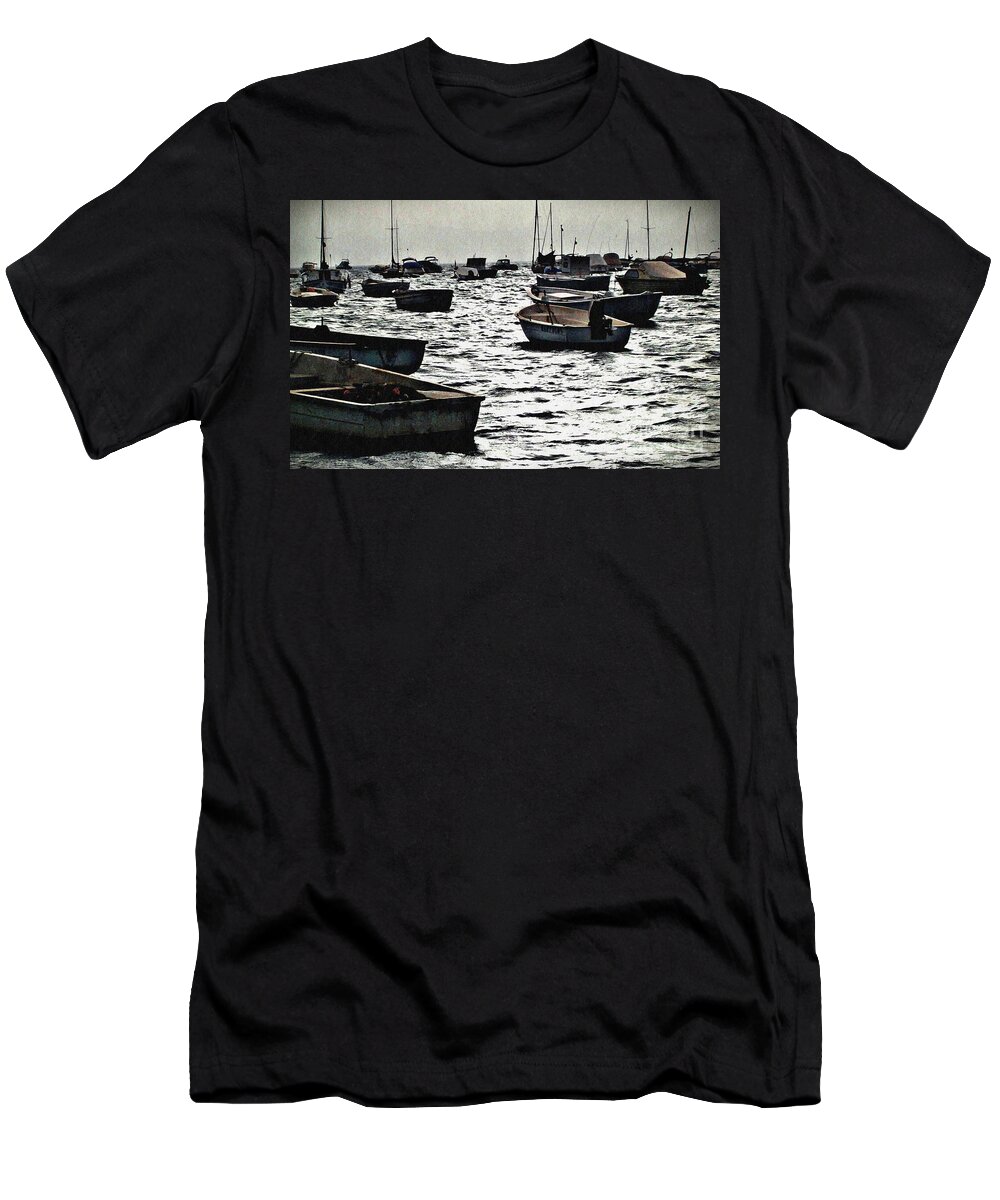 Seascape T-Shirt featuring the photograph Boats on Mar Menor by Sarah Loft