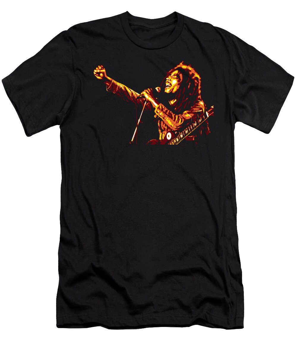 Bob Marley T-Shirt featuring the digital art Bob Marley by DB Artist