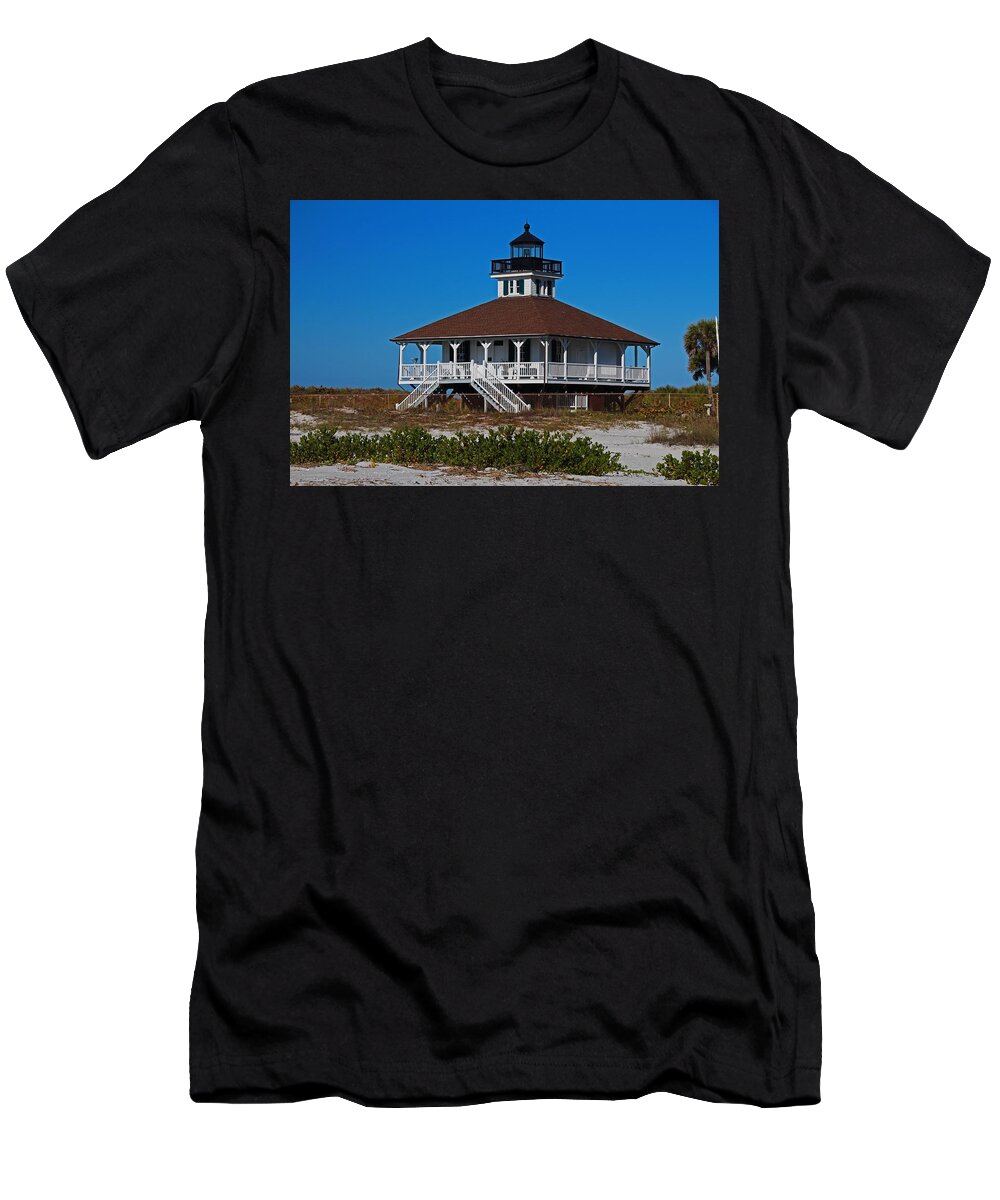 Architecture T-Shirt featuring the photograph Boca Grande Lighthouse VI by Michiale Schneider