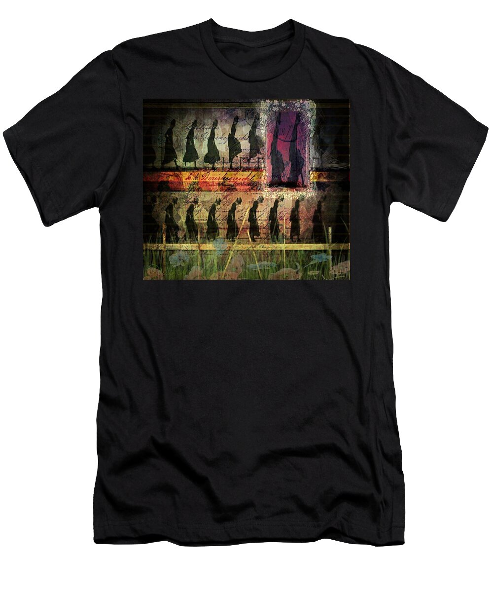 Muybridge T-Shirt featuring the digital art Body in Motion by Delight Worthyn