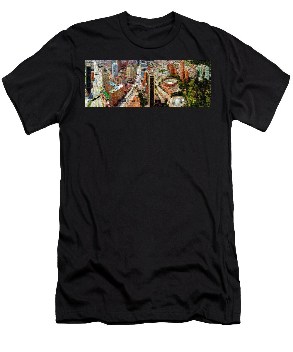 Rafael Salazar T-Shirt featuring the digital art Bogota Colombia by Rafael Salazar