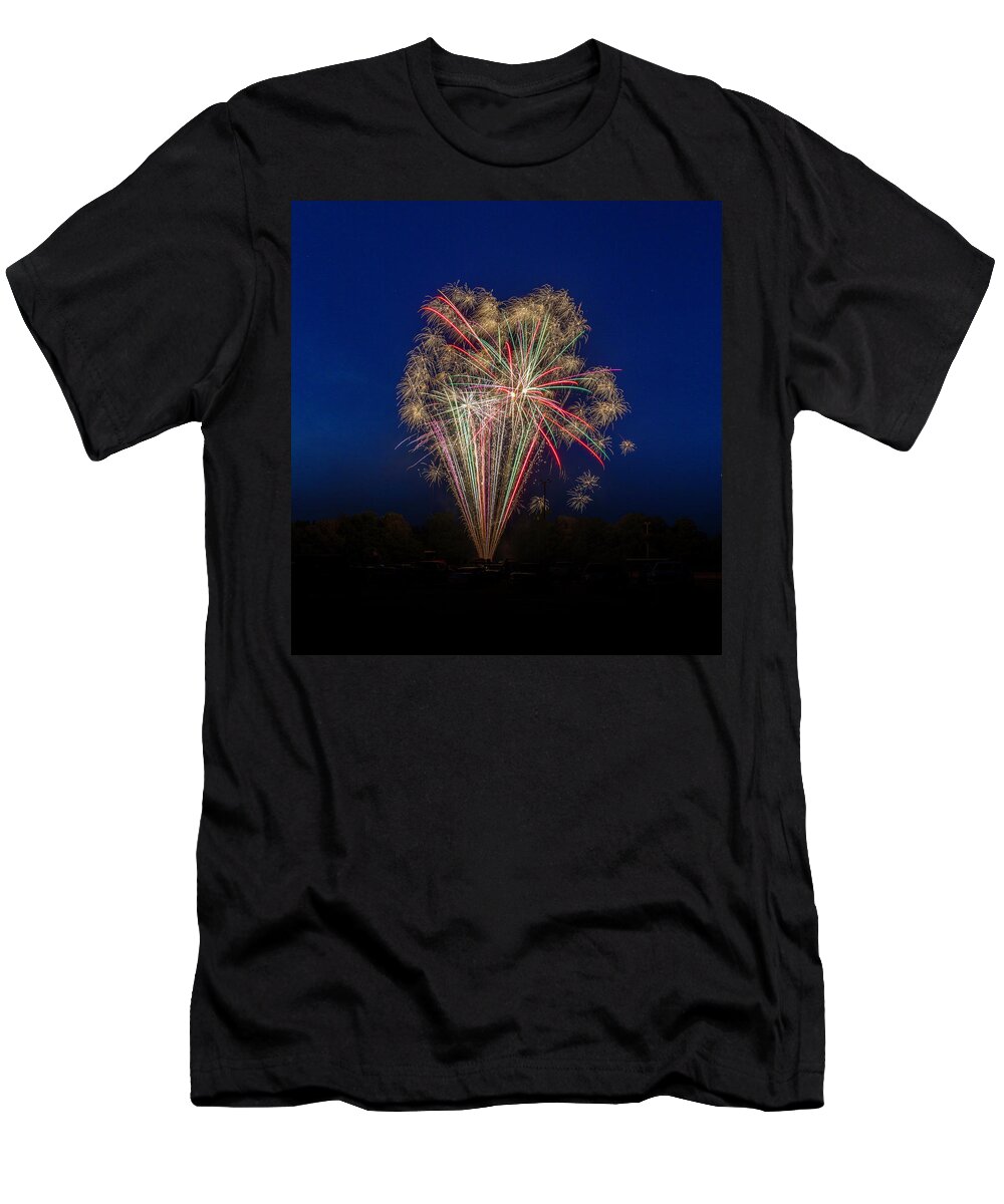 Fireworks T-Shirt featuring the photograph Bombs Bursting In Air II by Harry B Brown