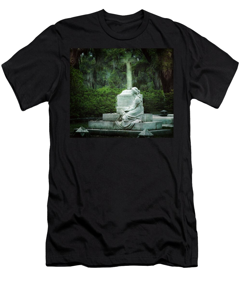Bonaventure Cemetery T-Shirt featuring the photograph Bonaventure Cemetery Statue by Mark Andrew Thomas