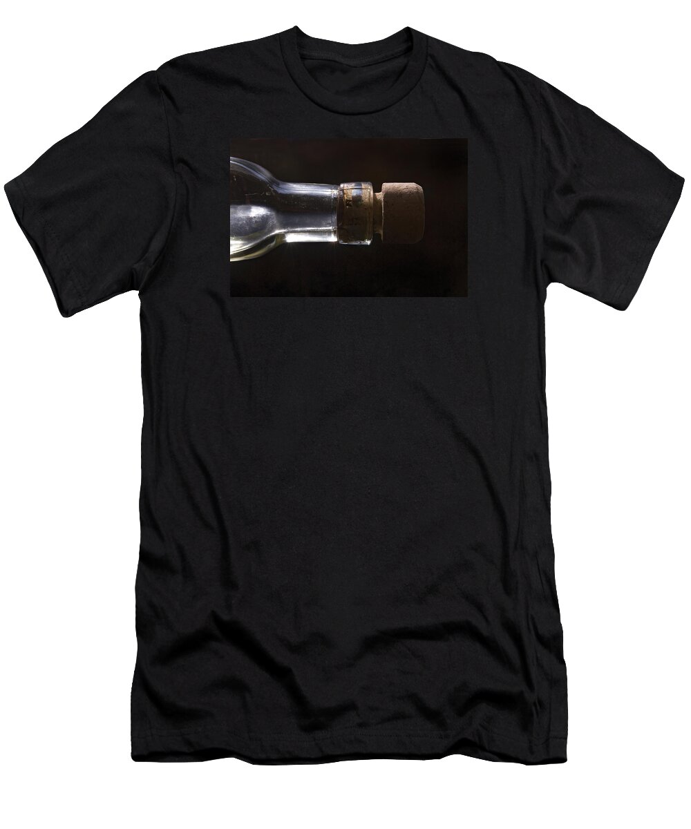 Cork T-Shirt featuring the photograph Bottle And Cork-1 by Steve Somerville
