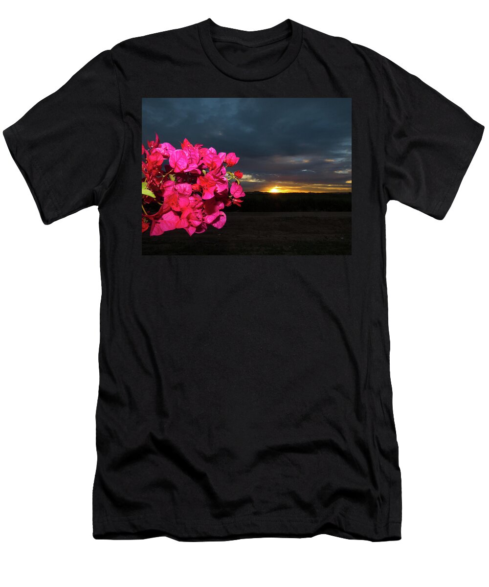 Orcinusfotograffy T-Shirt featuring the photograph Bougainvillea Sunrise by Kimo Fernandez