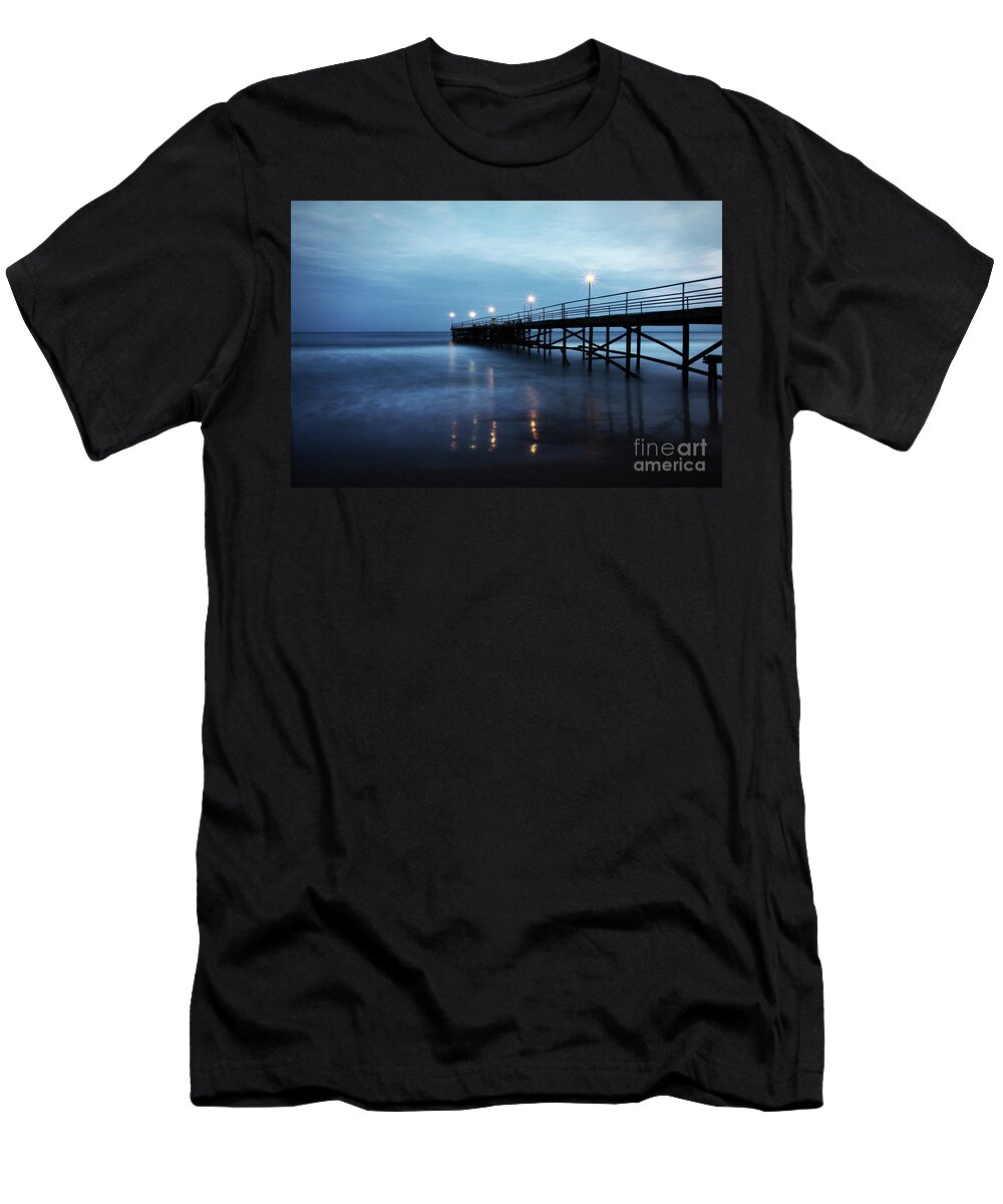 Seascape T-Shirt featuring the photograph Bridge in the sea by Dimitar Hristov