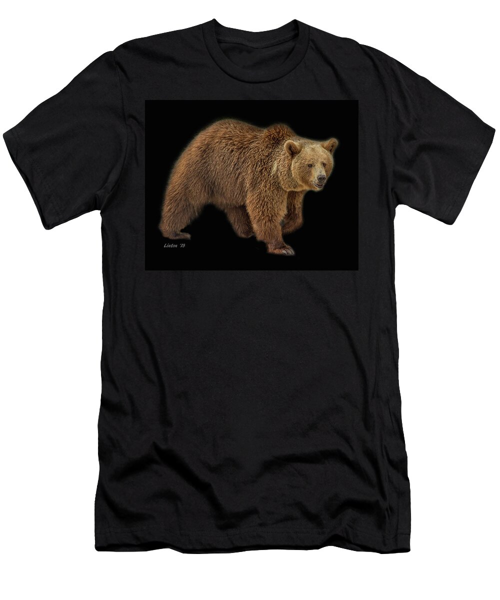 Brown Bear T-Shirt featuring the photograph Brown Bear 5 by Larry Linton
