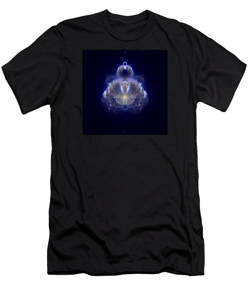 Fractal T-Shirt featuring the digital art Buddhabrot - fractal Buddha by Miroslav Nemecek