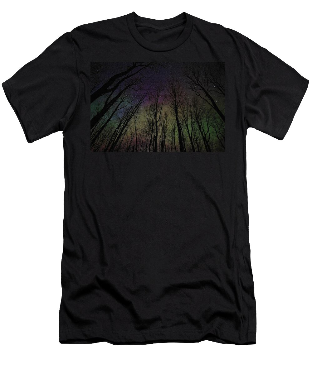 Northern Lights T-Shirt featuring the photograph By God's Grace by Kathryn Lund Johnson