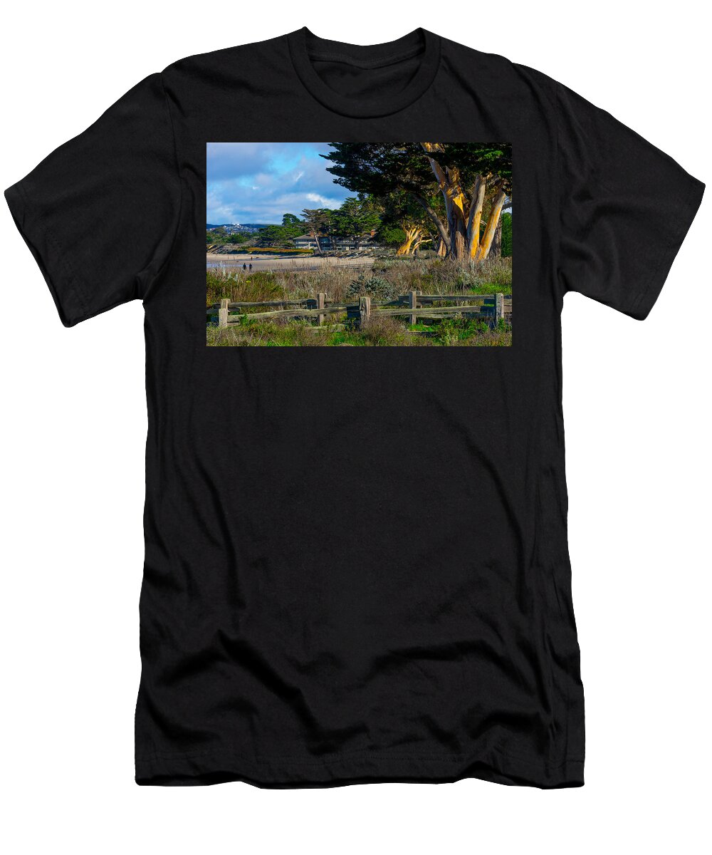 Monterey T-Shirt featuring the photograph By the Beach by Derek Dean