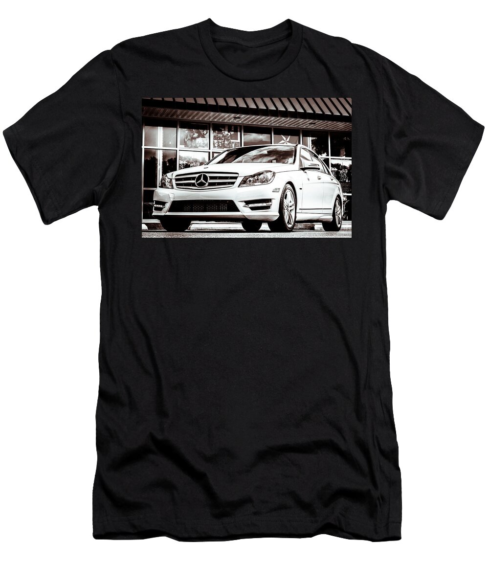 C250 T-Shirt featuring the photograph C250 in Black and White by Wade Brooks