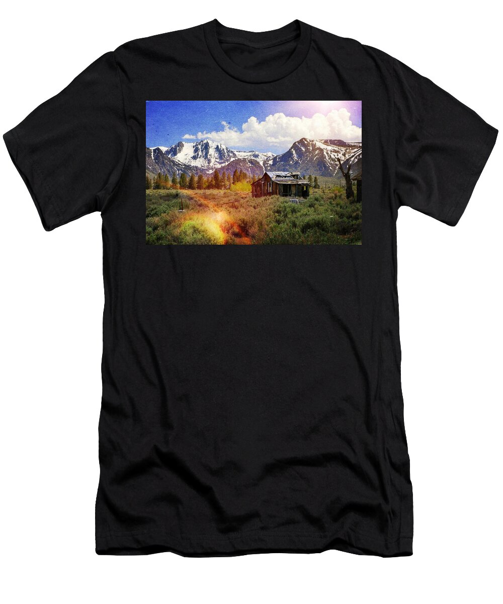 Cabin T-Shirt featuring the digital art Cabin by Julius Reque