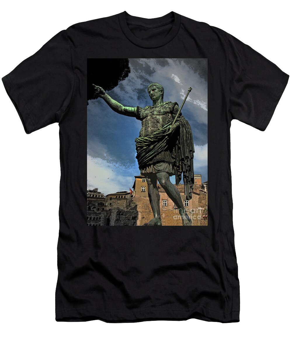Augustus T-Shirt featuring the photograph Augustus Caesar by Al Bourassa