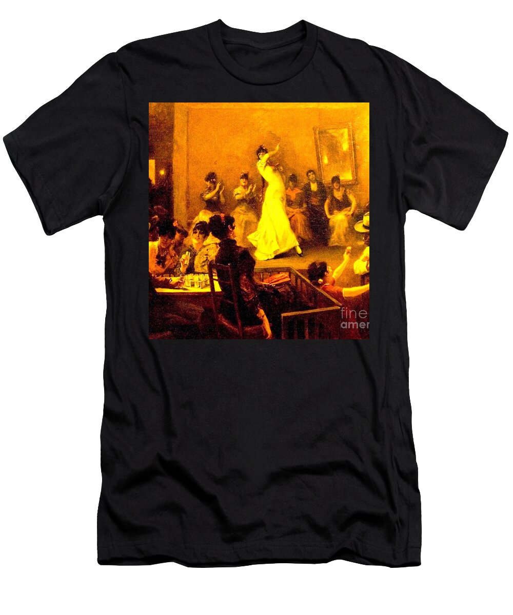 Pd-art: Reproduction T-Shirt featuring the painting Cafe del Buzero - Sevilla by Thea Recuerdo