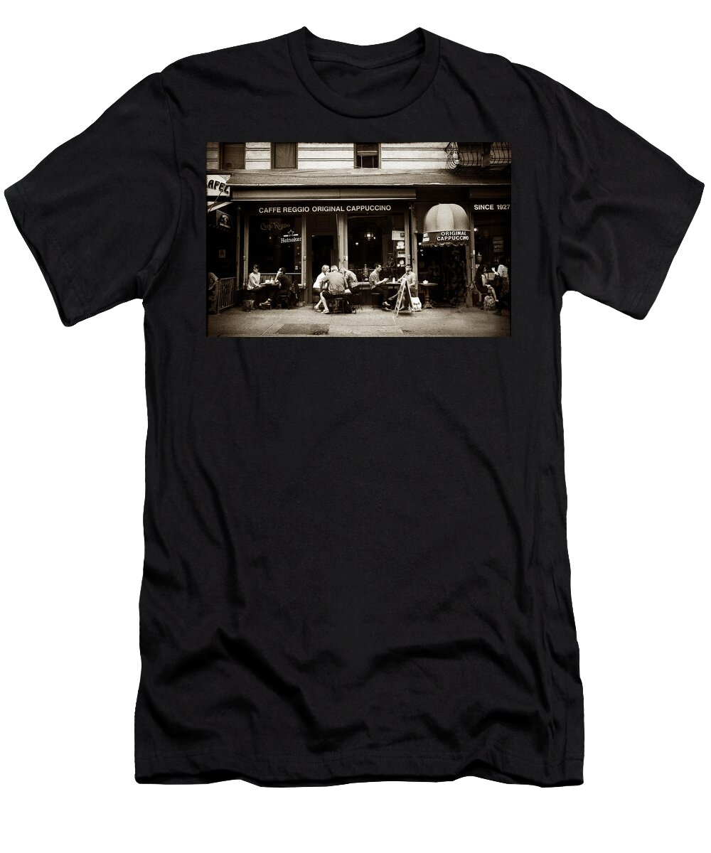 New York City T-Shirt featuring the photograph Caffe Reggio NYC by Jessica Jenney