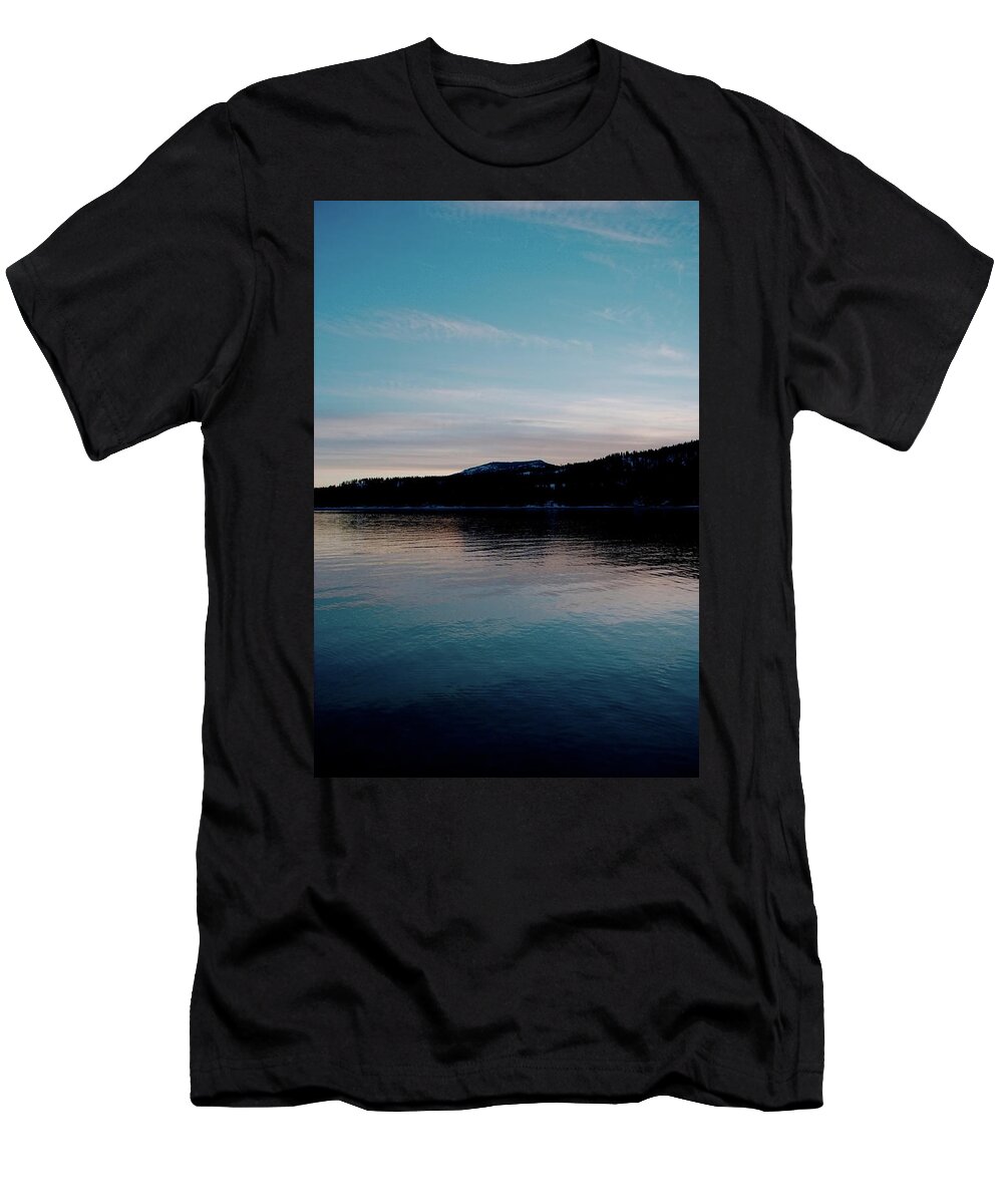 Lake T-Shirt featuring the photograph Calm Blue Lake by Troy Stapek