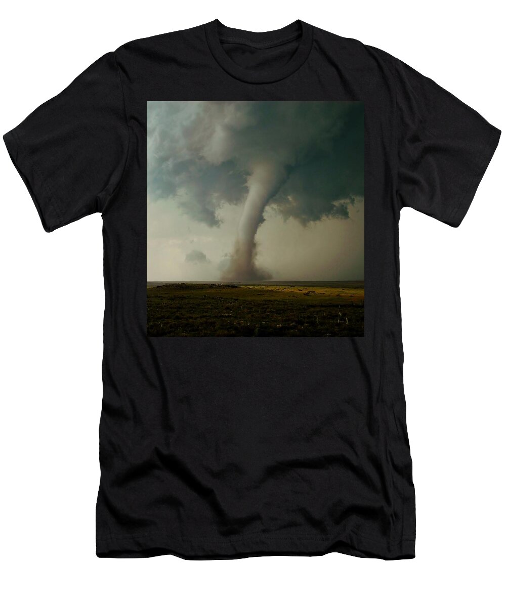 Tornado T-Shirt featuring the photograph Campo Tornado by Ed Sweeney
