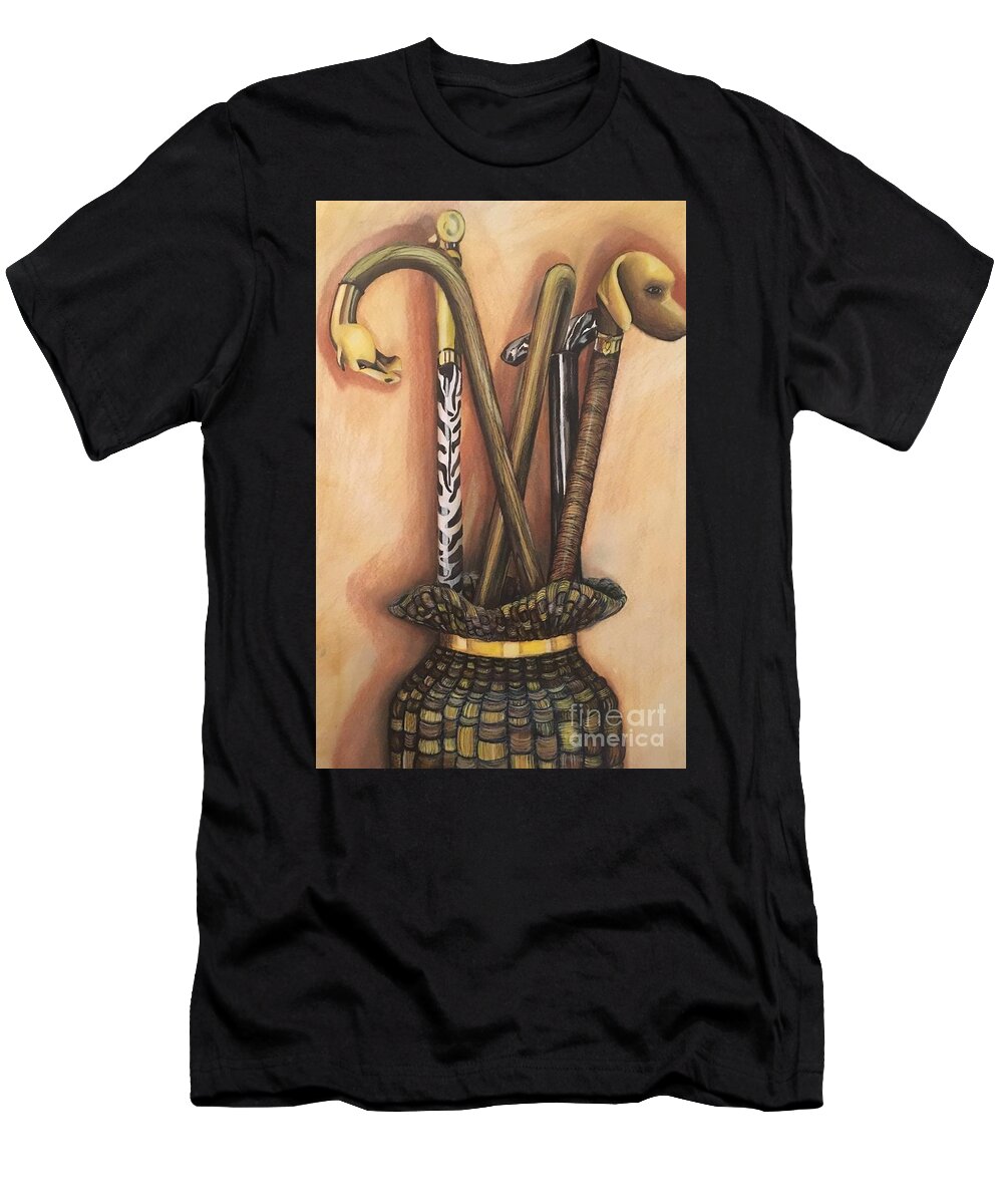 Dog T-Shirt featuring the painting Canes by Mastiff Studios