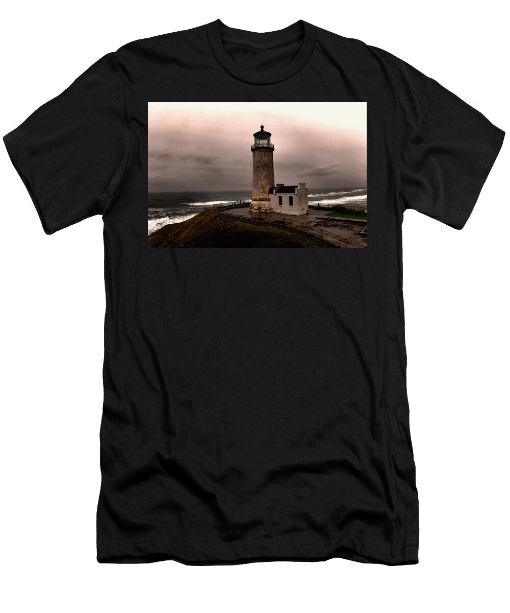 Lighthouse T-Shirt featuring the photograph Cape Dissapointment Lighthouse by Jeff Swan