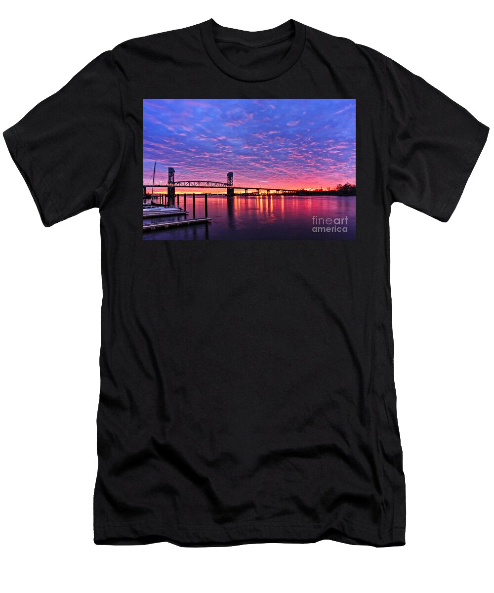 Wilmington T-Shirt featuring the photograph Cape fear Bridge1 by DJA Images