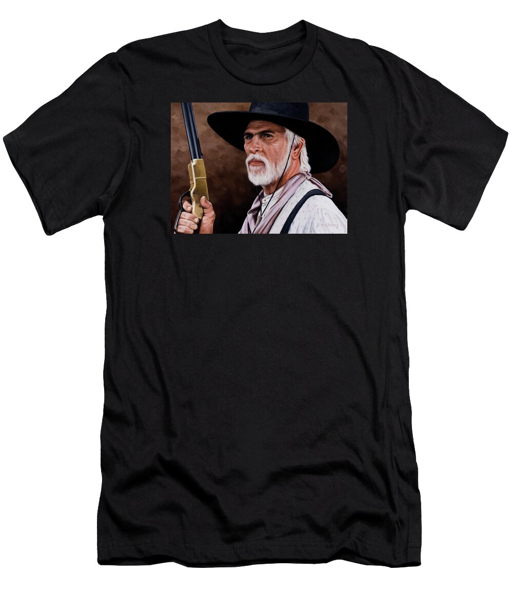 Lonesome Dove T-Shirt featuring the painting Captain Woodrow F Call by Rick McKinney