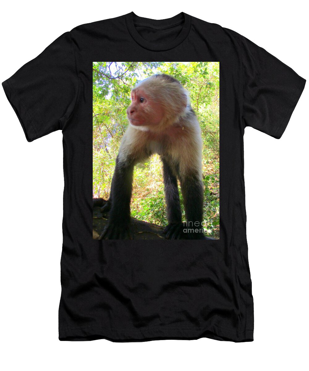 Capuchin Monkey T-Shirt featuring the photograph Capuchin Monkey 2 by Randall Weidner