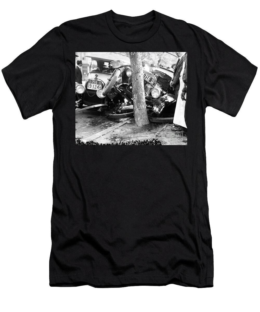 1919 T-Shirt featuring the photograph CAR ACCIDENT, c1919 by Granger