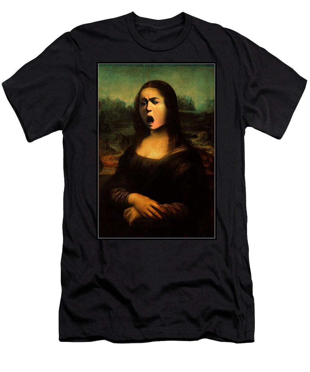 Caravaggio T-Shirt featuring the painting Caravaggio's Mona by Gravityx9 Designs