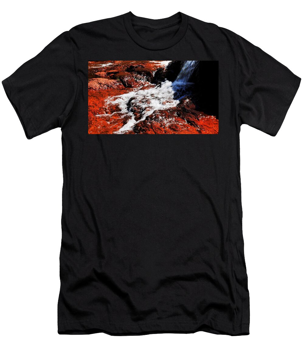 Litchfield T-Shirt featuring the photograph Cascading Water, Litchfield National Park by Lexa Harpell