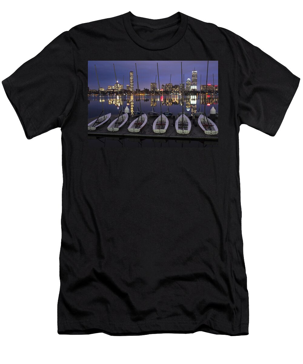 Boston T-Shirt featuring the photograph Charles River Boats Clear Water Reflection by Toby McGuire