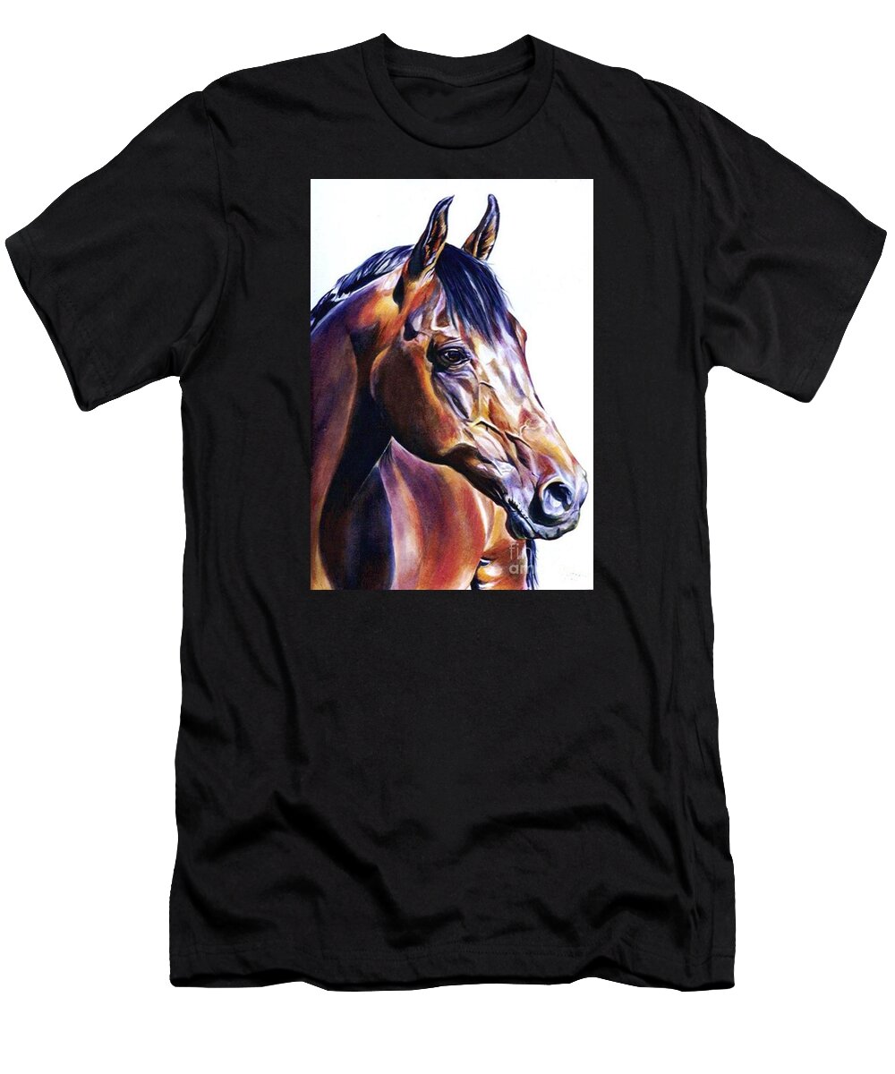 Horse T-Shirt featuring the painting Charles by Suzanne Leonard