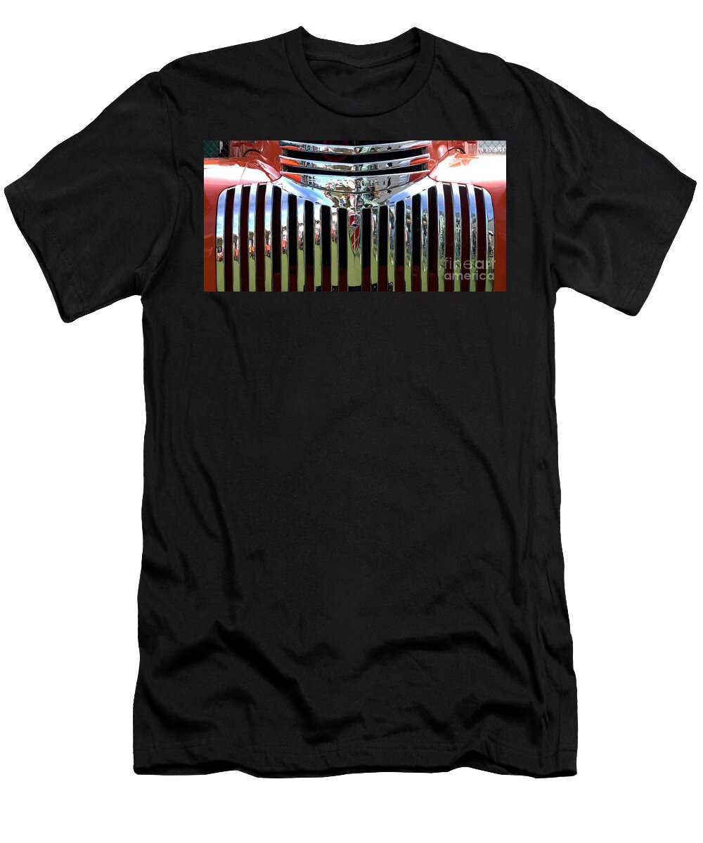 Chrome T-Shirt featuring the photograph Chevrolet Grille 01 by Rick Piper Photography