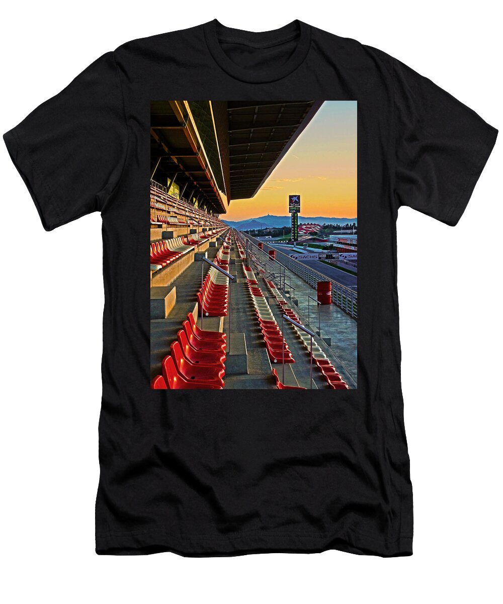 Espana T-Shirt featuring the photograph Circuit de Catalunya - Barcelona by Juergen Weiss