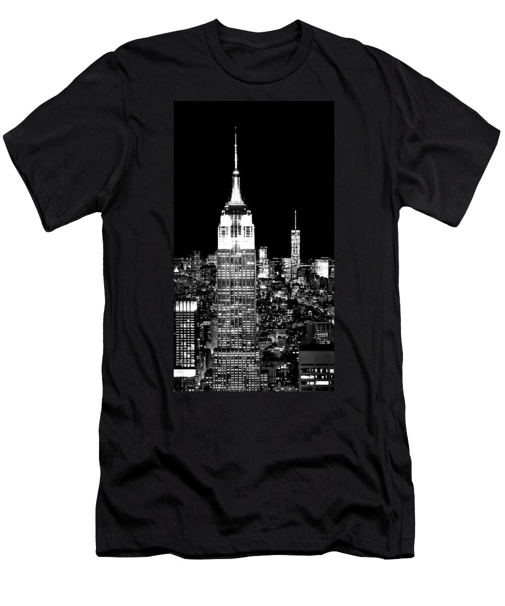 Empire State Building T-Shirt featuring the photograph City Of The Night by Az Jackson