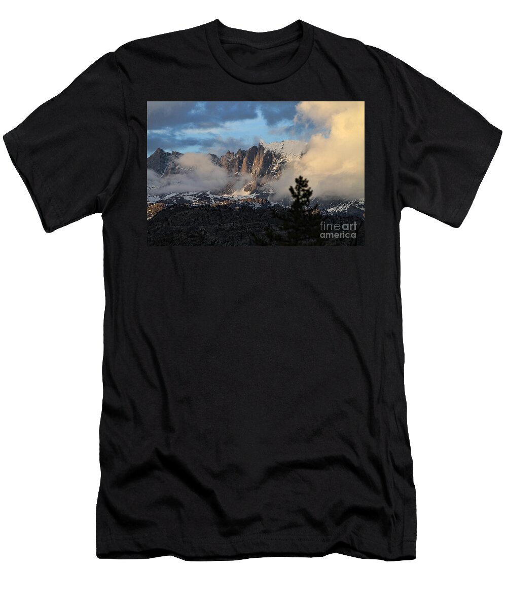 Mountains T-Shirt featuring the photograph Clearing Rain by Edward R Wisell