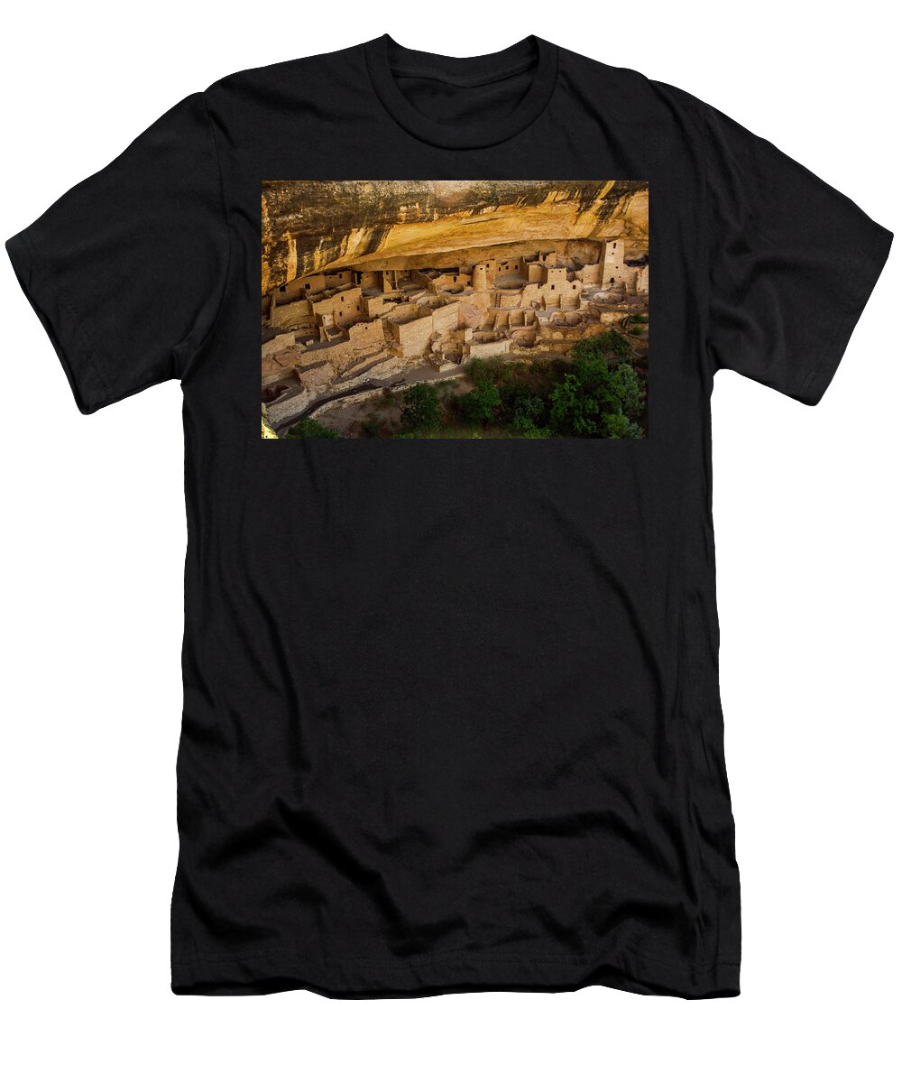 Mesa Verde T-Shirt featuring the photograph Cliff House from Above by Doug Scrima