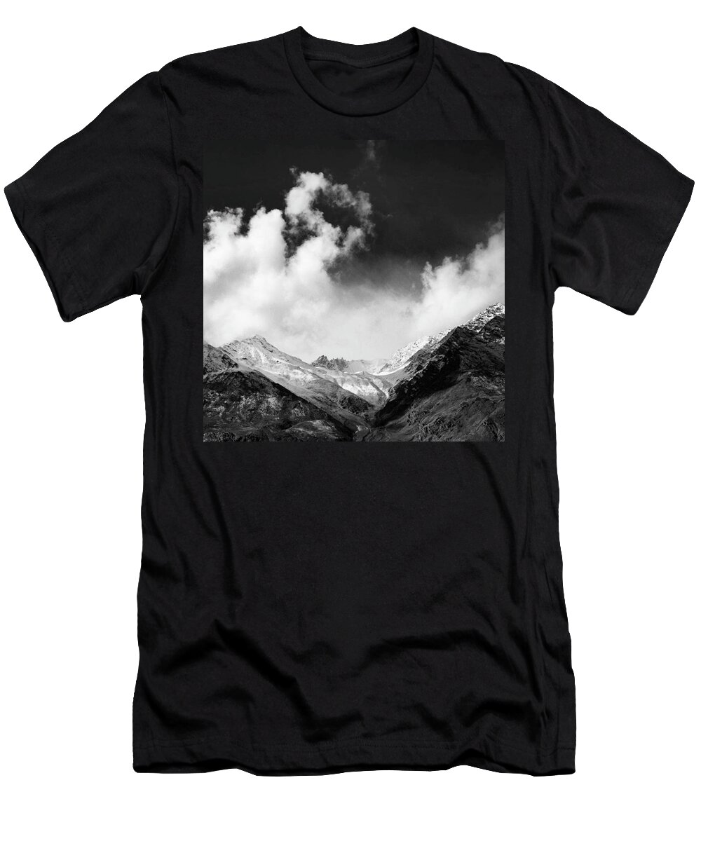 Mountains T-Shirt featuring the photograph Clouds Billow Over The Himalayas by Aleck Cartwright