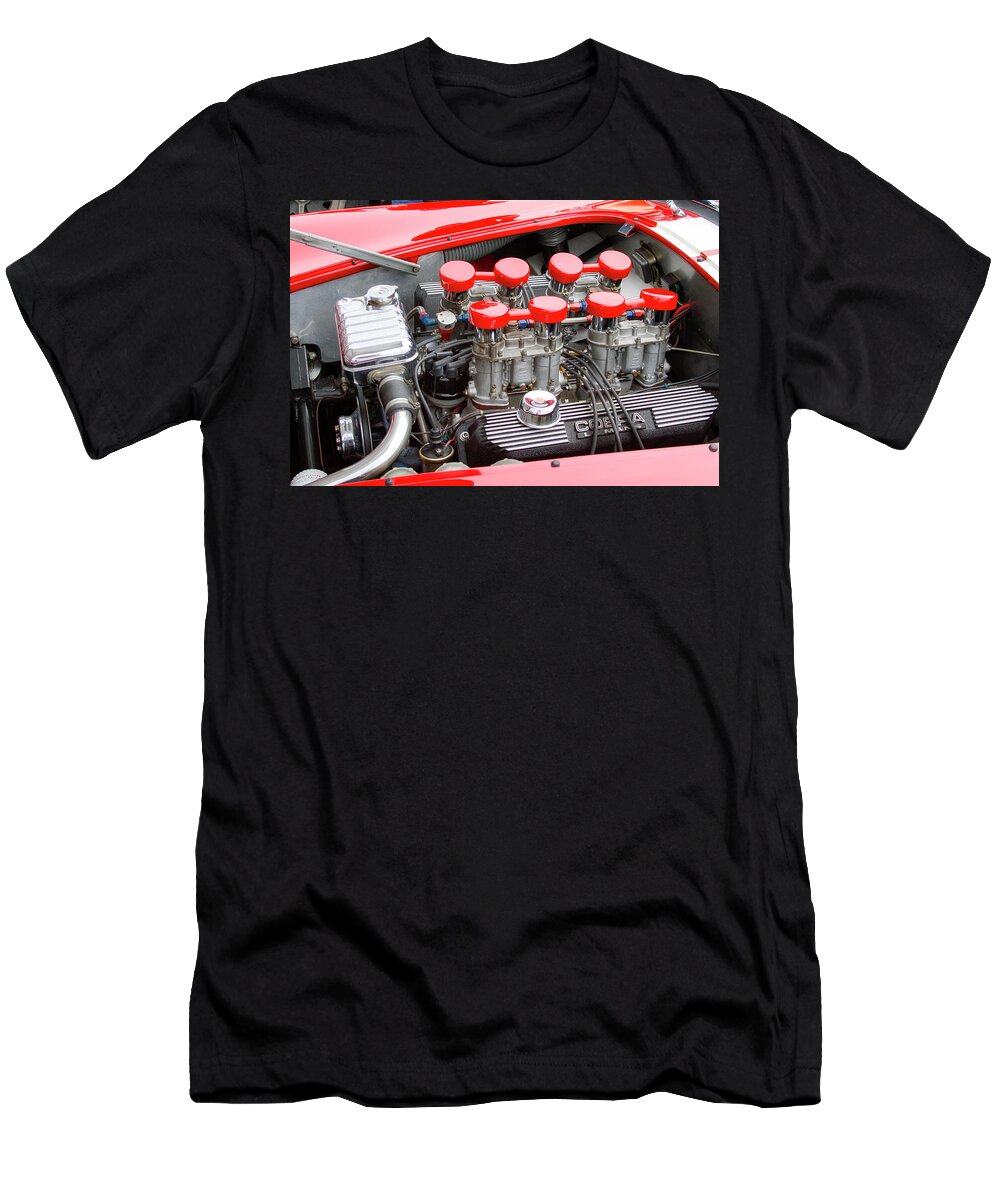 Ford Cobra T-Shirt featuring the photograph Cobra Power With Weber Carbs II by Gene Parks