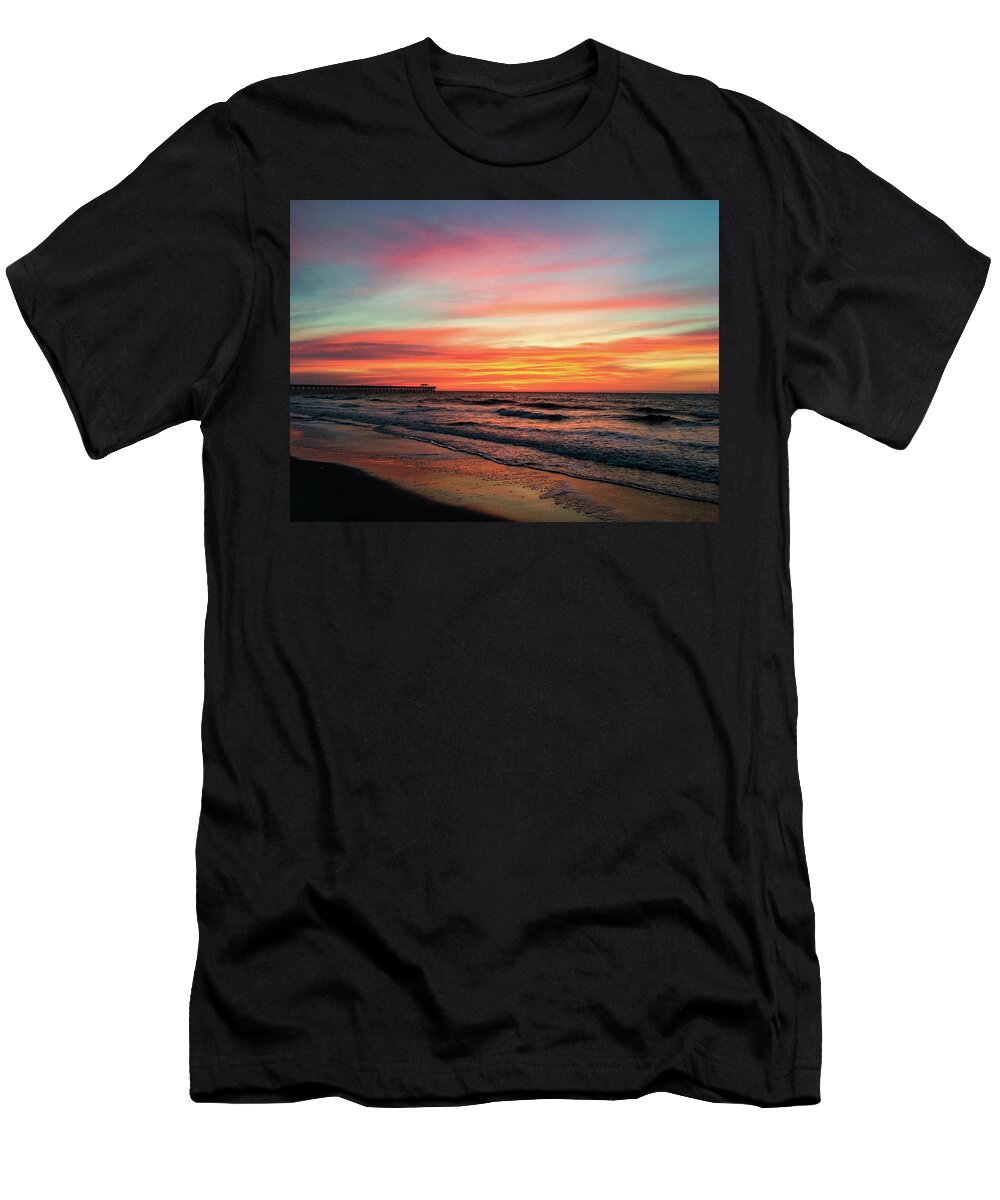Sunrise T-Shirt featuring the photograph Colorful sky before dawn by Matt Sexton