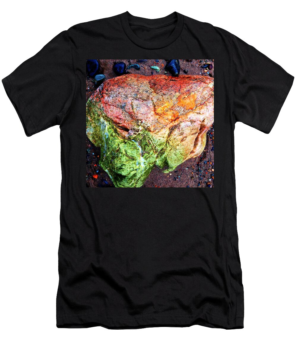 Stone T-Shirt featuring the photograph Colorful stones IV by Cristina Stefan