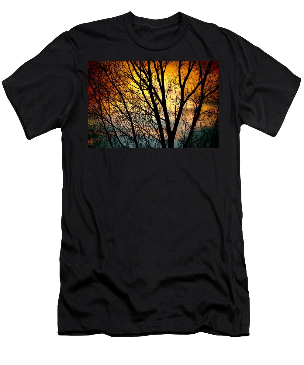 Sunsets T-Shirt featuring the photograph Colorful Sunset Silhouette by James BO Insogna