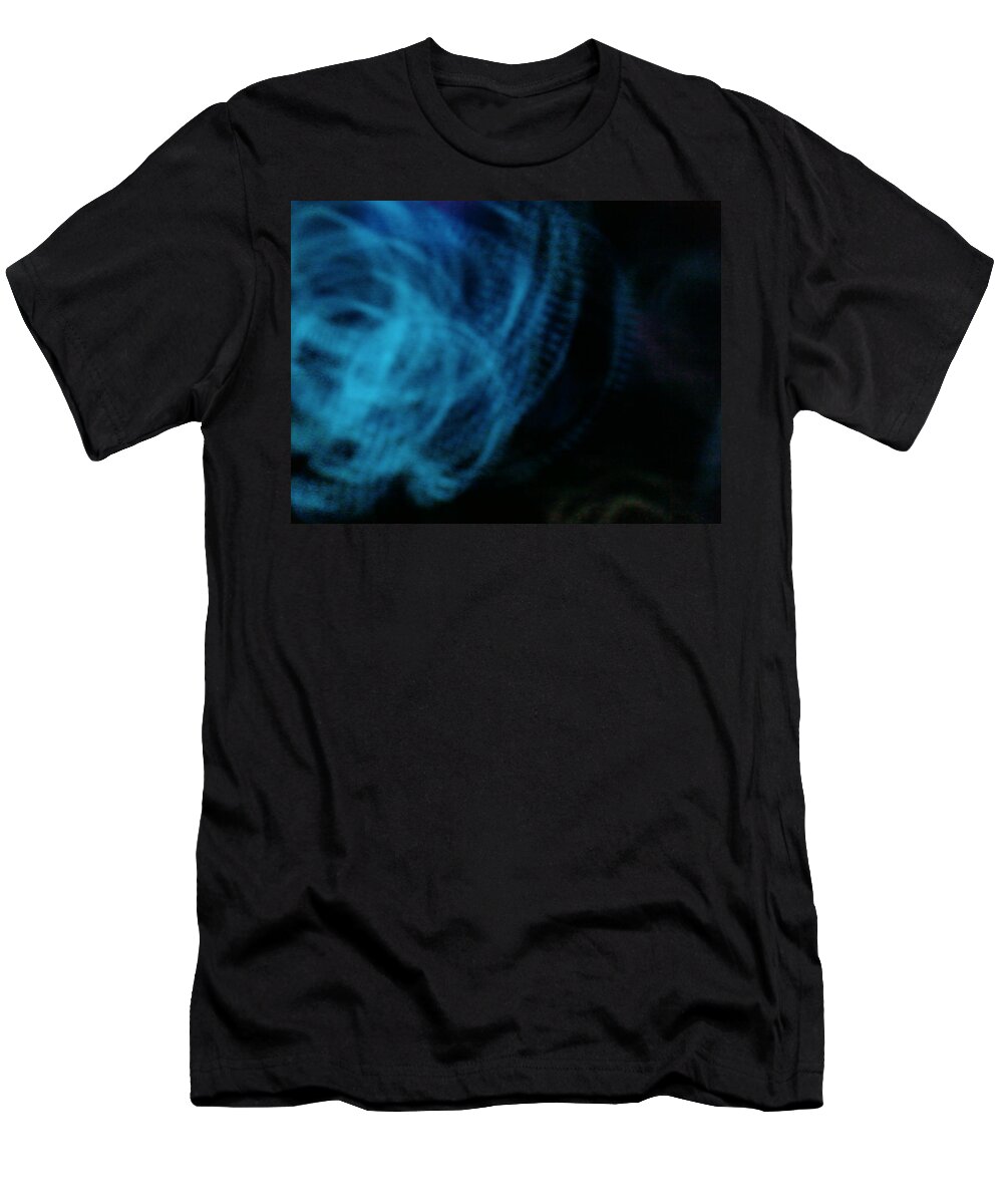 Blue Swirl Neon T-Shirt featuring the photograph Colors - 5 by Cindy New