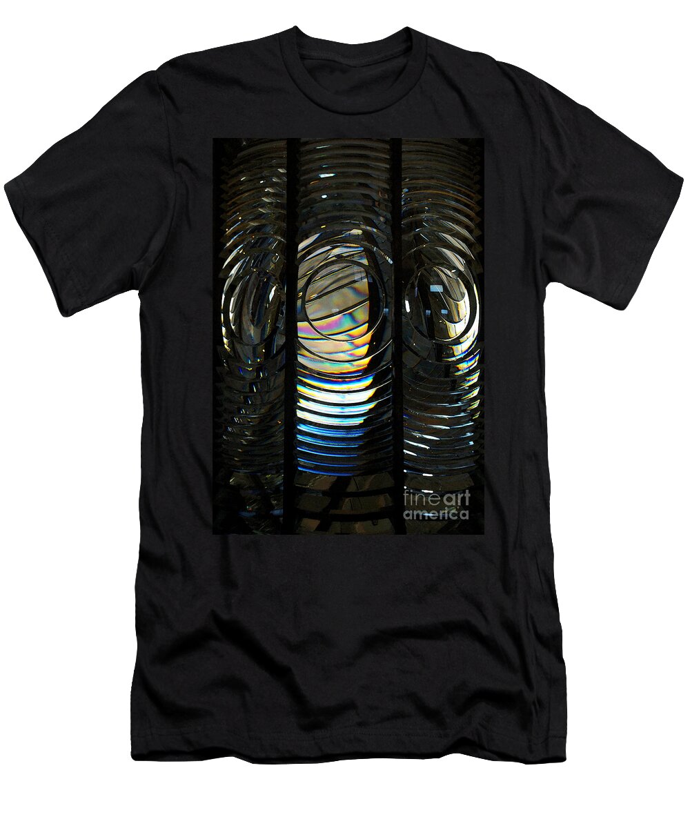 Abstract T-Shirt featuring the photograph Concentric Glass Prisms - Water Color by Linda Shafer