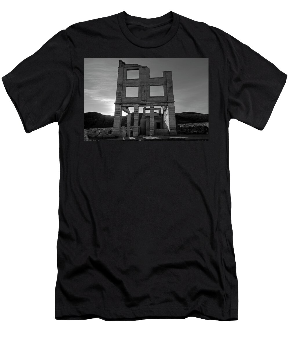 Bank T-Shirt featuring the photograph Cook Bank Building in Rhyolite by Rick Pisio