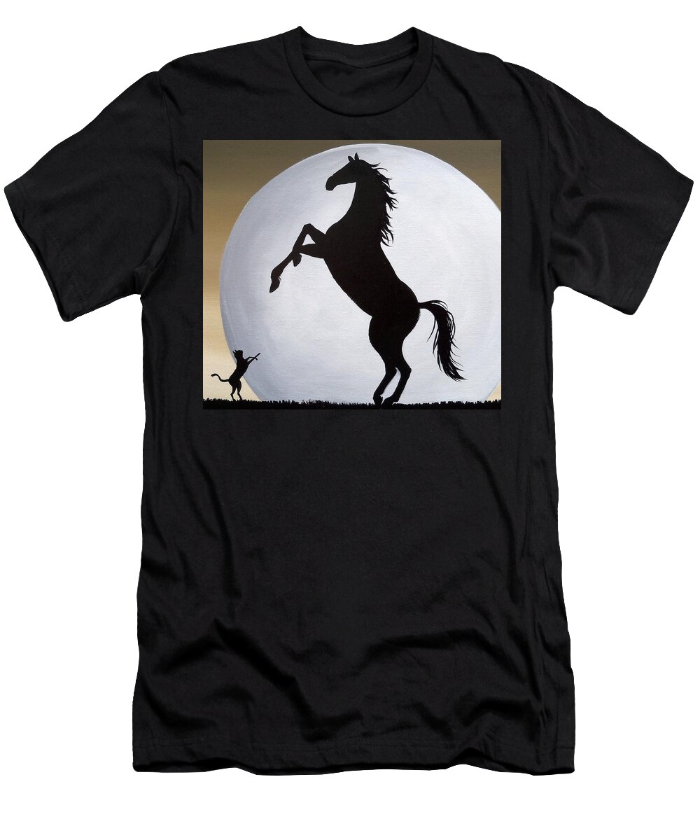 Horse T-Shirt featuring the painting Copy Cat by Debbie Criswell