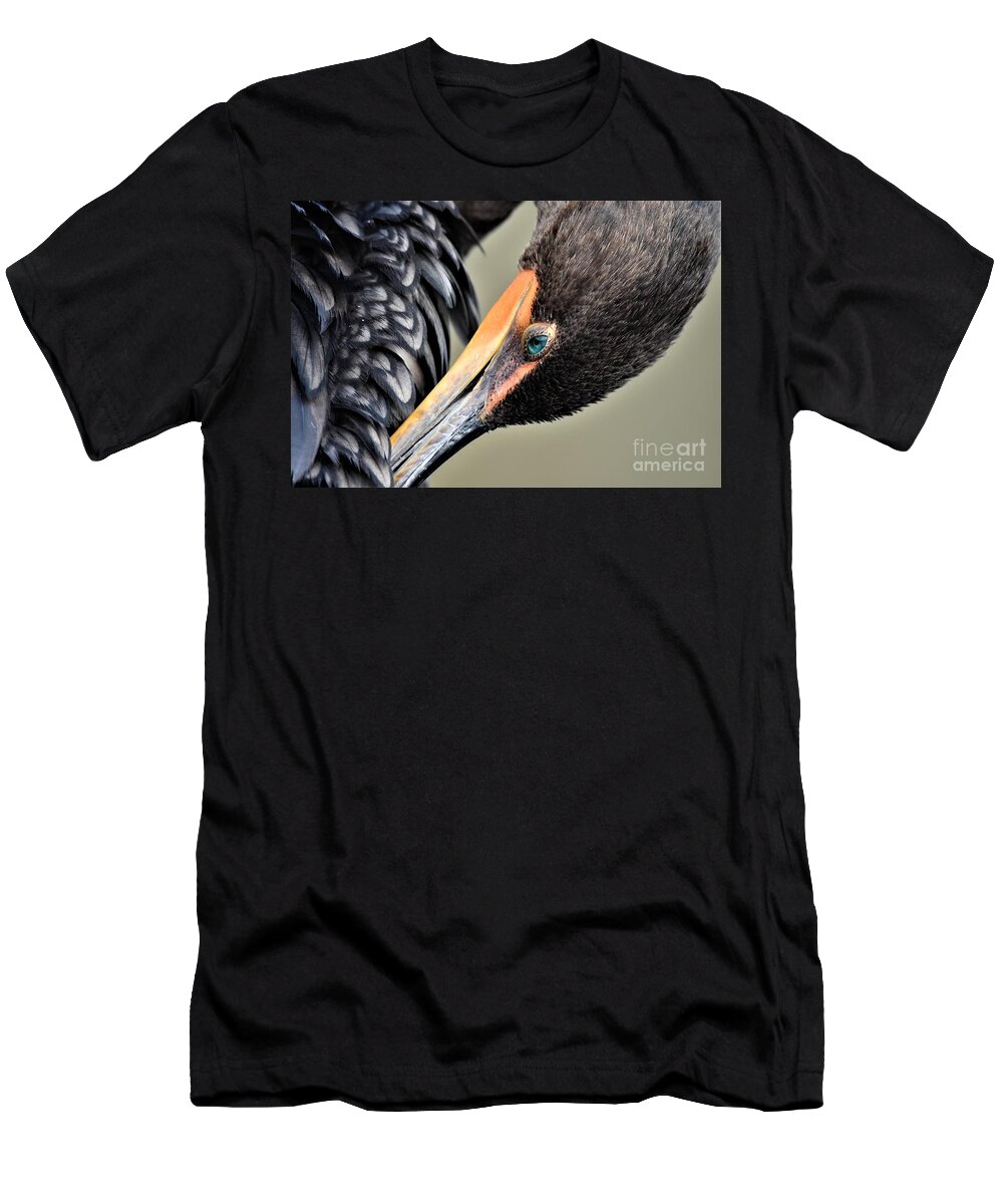 Cormorant T-Shirt featuring the photograph Cormorant Close Up by Julie Adair